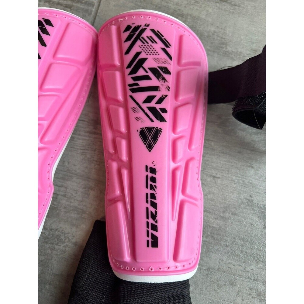 Vizari Malaga Pink Soccer Shin Guards Kids Youth Girls Adjustable Strap S 7.5" - Picture 8 of 13